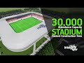 Football stadium with the fastest construction time in the world 30000 attendance capacity