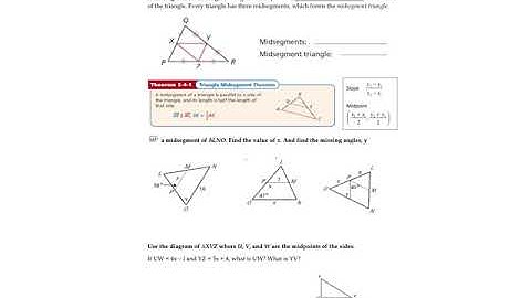 Geometry 6.4 Midsegments
