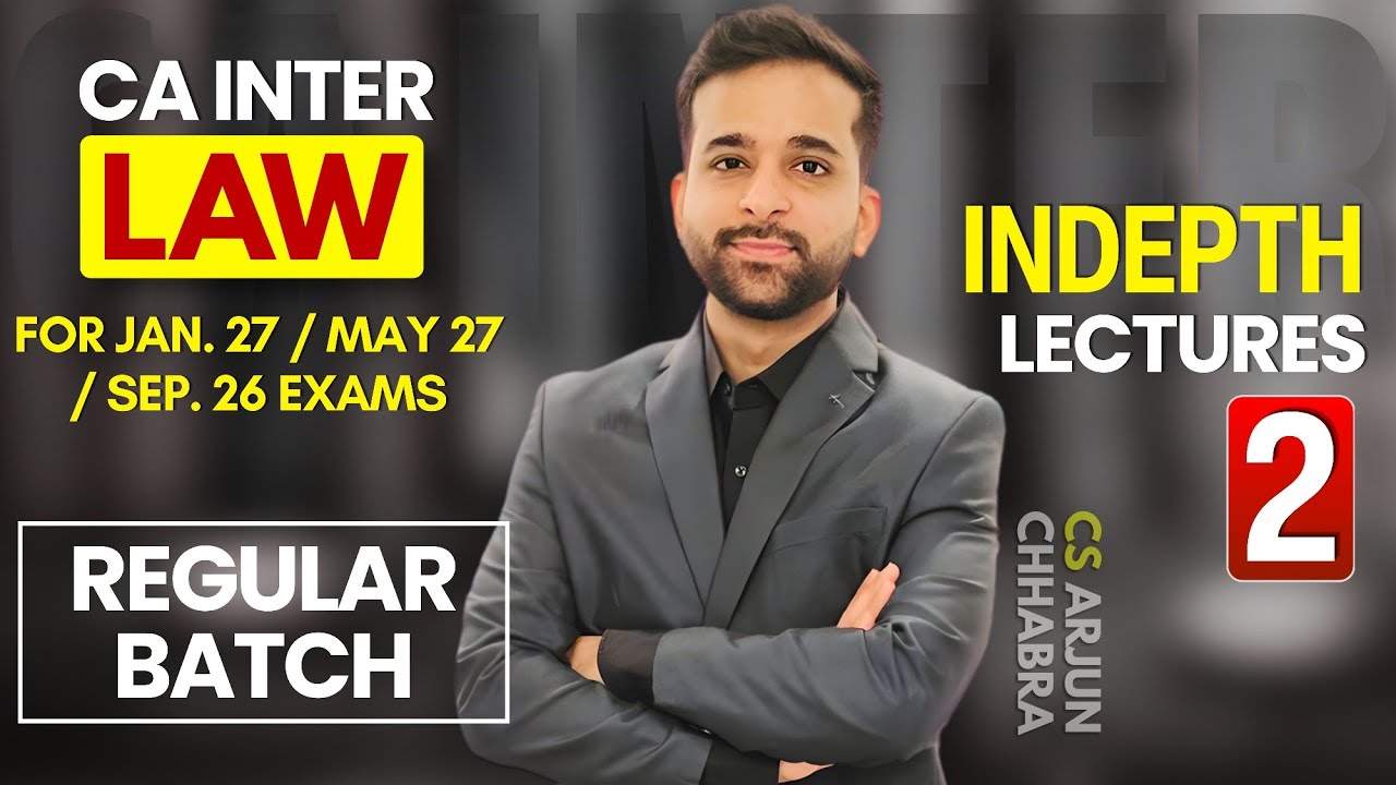 CA Inter Law Regular Batch For JAN. 27 / MAY 27 / SEP. 26 Attempt by CS ...