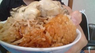 【めし日記】広島県産大粒生牡蠣の炊き込みご飯と大盛もやし炒めを食べてみた❗