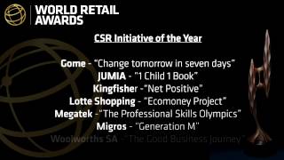 World Retail Awards Shortlist 2014 - CSR Initiative