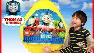 Giant Egg Surprise Toys Opening Thomas The Tank Engine D Thomas Percy Gordon Kids Video