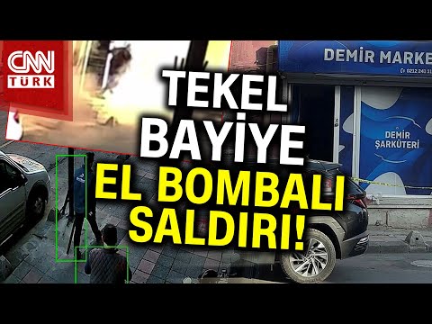 Kağıthane'de Korku Dolu Anlar Kamerada! Tekel Bayiye El Bombasıyla Saldırdılar #Haber