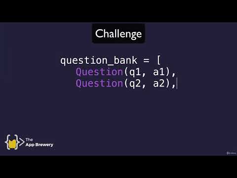 Quiz Project Part 2_Creating the List of Question Objects from the Data | Python Pro Bootcamp