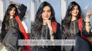 Eid Day-1 Makeup Look || Aao Gup Shup Kryn || Which brand is this Pyara dress from