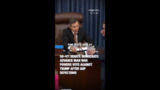 50–47: Senate Democrats Advance Iran War Powers Vote Against Trump After GOP Defections