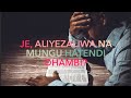 ALIYEZALIWA NA MUNGU HATENDI DHAMBI? Pr Mrombo