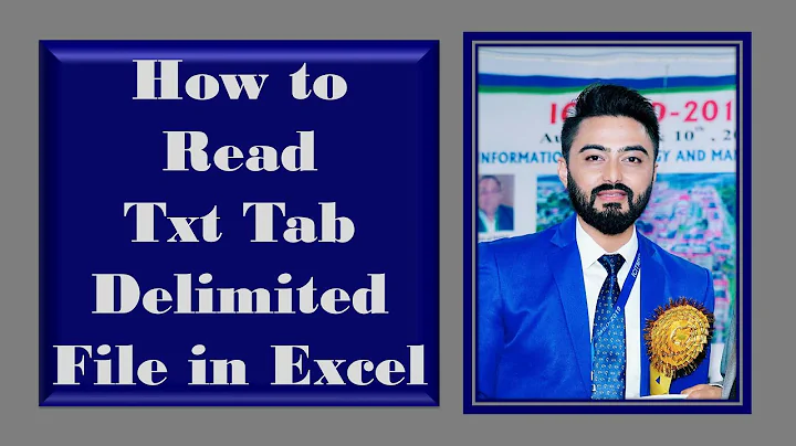 How to Read Txt  Tab Delimited File in Excel