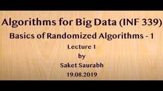 Celebrity Basics of Randomized Algorithms - 1 Profile