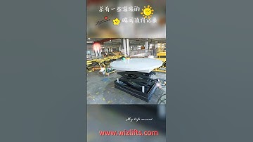 #turntable small scissor lift with rotary table working video,support customized lifts.Factory lift