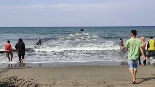 JARING PUKAT TARIK PANTAI, Nelayan Jangka Aceh Panen Banyak Ikan | Beach Seine Net