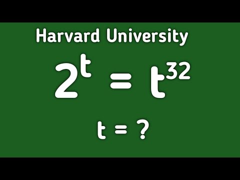 Only 10% Students Solve this exponential math olympiad question | 2^t =t^32 |