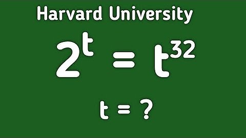 Only 10% Students Solve this exponential math olympiad question | 2^t =t^32 |