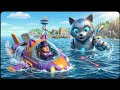 Paw Patrol Mighty Pups Vs Giant Robo Cat! Super Action