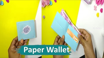 How to make a cute paper Wallet | Paper wallet using One A4 paper  | origami wallet