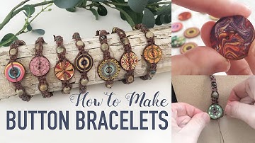FAST VERSION - How to Make Wooden Button Bracelets | Colorful, Fun, Boho Macrame