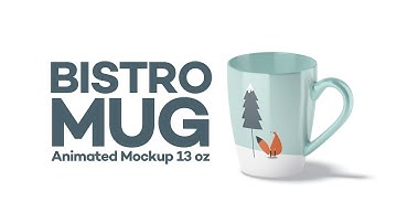 Bistro Mug Animated Mockup 13 oz Presentation