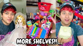 adding more shelves to my fidget room! 🤠🌈 (NOTHING FITS ANYMORE)
