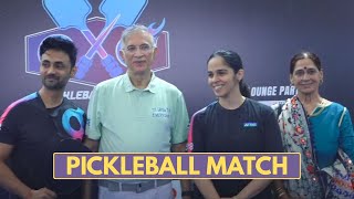Sports Icon Saina Nehwal And Business Stalwart Dr. Niranjan Hiranandani Playing A Pickleball Match