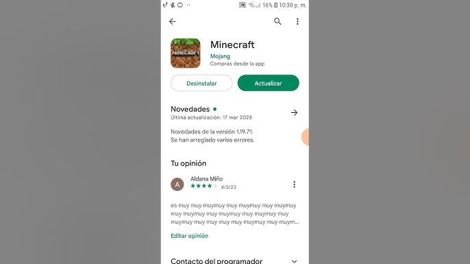 Minecraft ta de graça na Play Store. peguem la Minecrafi Mojang Compras no  app I I 4,6% 4 mi avaliações 133 MB Escolha dos edit Instalar I Preço de  tabela: promoção termina