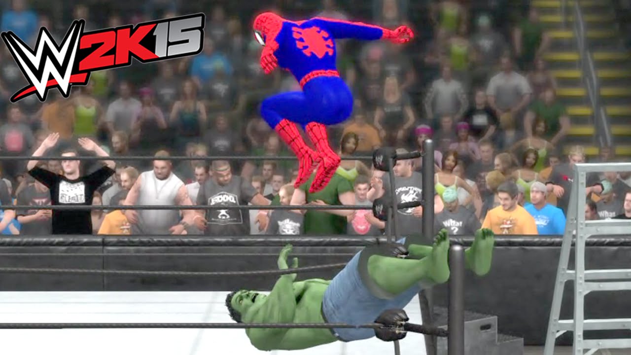 WWE 2K15 - HULK VS SPIDER MAN - EXTREME RULES MATCH