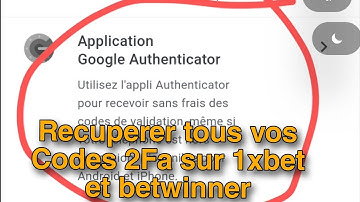 récupérer tous vos Codes Google authentificator ( authentification a double facteur)
