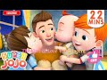 Super jojo Father got  injured😣watch and learn. 🐦‍🔥 ,, Easy way to learn English for kids.(˵•̀ ᴗ -˵)