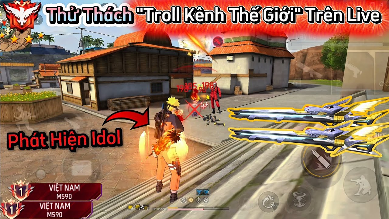 [Free Fire] CULÌ Ghép "Troll Kênh Thế Giới" Lấy Top 1 Gánh Team Tiếp Trên Live Và Cái Kết Cực Hài !