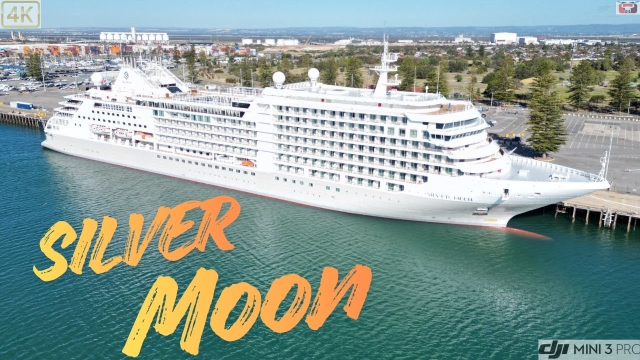 Silver Moon Cruise Ship at Outer Harbor, South Australia 🇦🇺 | DJI Mini 3 Pro
