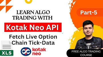 Fetch Tick By Tick Option chain in Excel Using Kotak Neo api