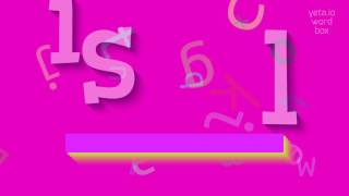 Isl - Nasil Okunuyor? Isl - How To Pronounce It?