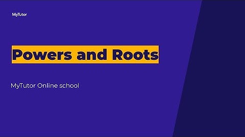 Powers and roots exam question - GCSE Maths