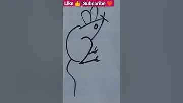 How To Draw A Mouse 🐀 Easy From no.2️⃣ | Rat Drawing Easy #shorts