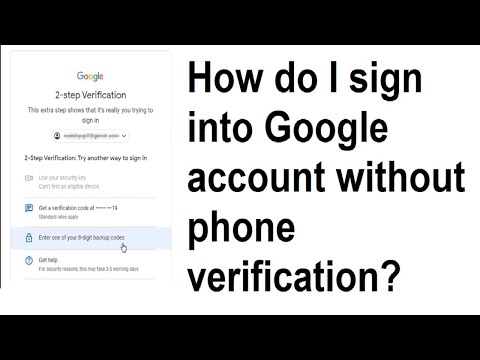 Login your google account without phone number