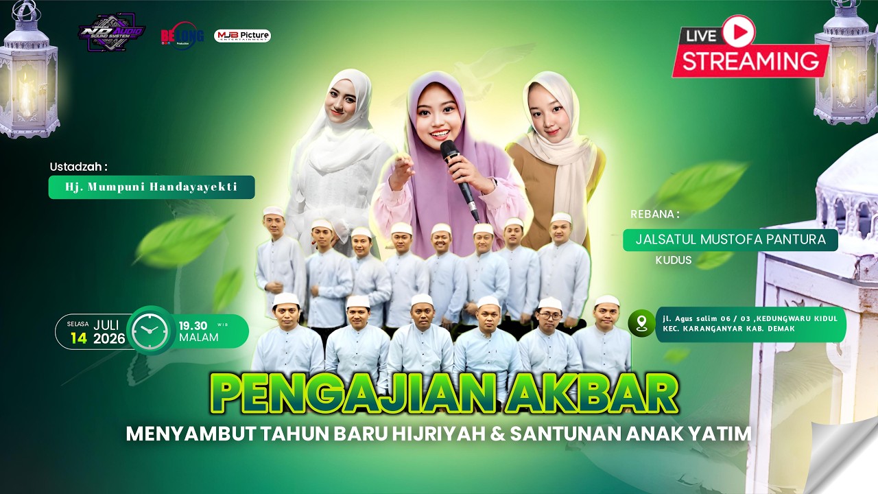 🔴 LIVE | PENGAJIAN AKBAR || USTAZAH MUMPUNI | MENYAMBUT TAHUN BARU HIJRIYYAH DAN SANTUNAN ANAK YATIM