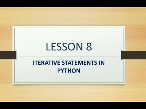 Class 8th Iterative Statements