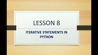 Class 8th Iterative Statements