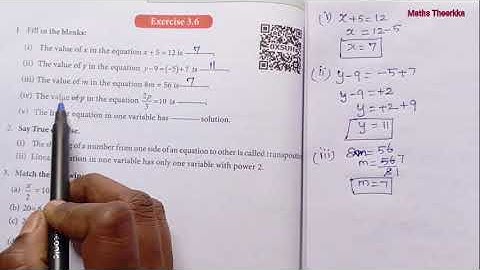 8th standard maths | Chapter 3 Algebra | Exercise 3.6