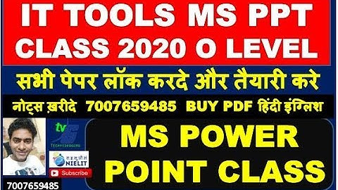 IT TOOLS POWERPOINT COMPLETE CLASS O LEVEL IT TOOLS JANUARY 2020 EXAM MUST WATCH PRACTICAL SOLUTION