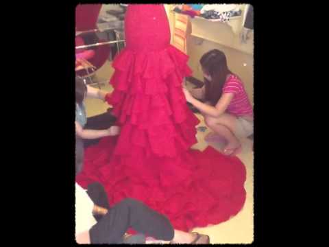 red filipiniana gown