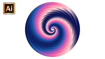 Swirl Design, Gradient Color Spiral in Adobe Illustrator tutorial