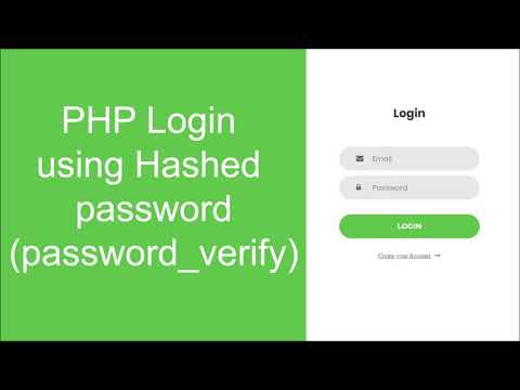 PHP Login using Hashed Password | password_verify