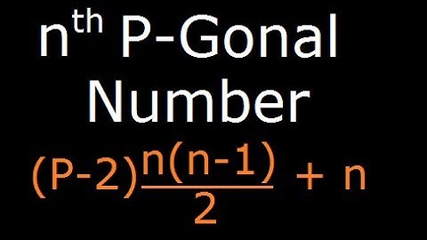 Polygonal Number - Formula to find nth Polygonal Number - Derivation