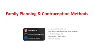 Family Planning & Methods of Contraception by Dr Sai Prashanth