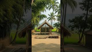 Amazing Bamboo House Transformation 🌿 | Village Time-Lapse Build #shorts #villagelife