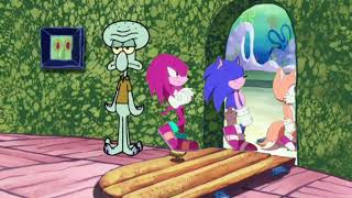 Squidward kicks 25 people out of his house