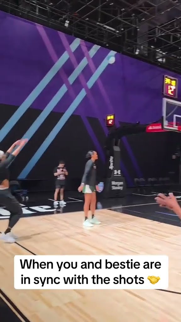 Angel Reese ? Lexie Hull ? A combo we didn’t know we needed (via @rosebasketballclub/TT)