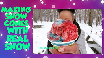 Making SNOW CONES with REAL SNOW