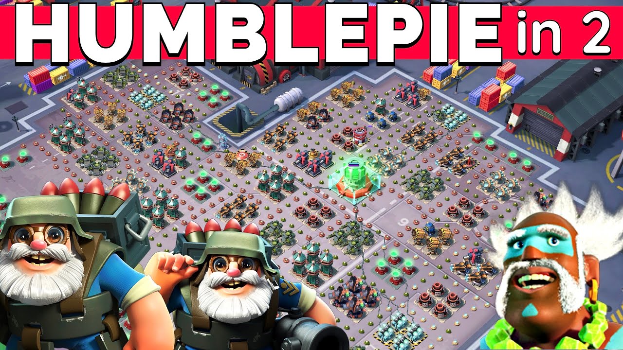 HUMBLEPIE in only TWO attacks 😎 by ONE player - BOOM BEACH best gameplay/operation strategy
