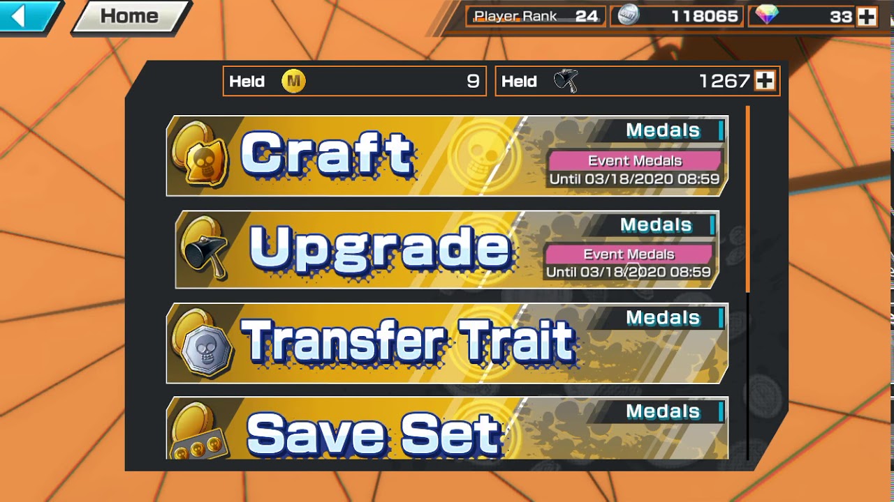 One piece bounty rush - how to upgrade and transfer medal traits